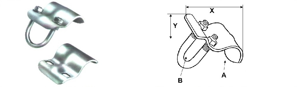 Kreuzklemme aus verzinktem Stahl